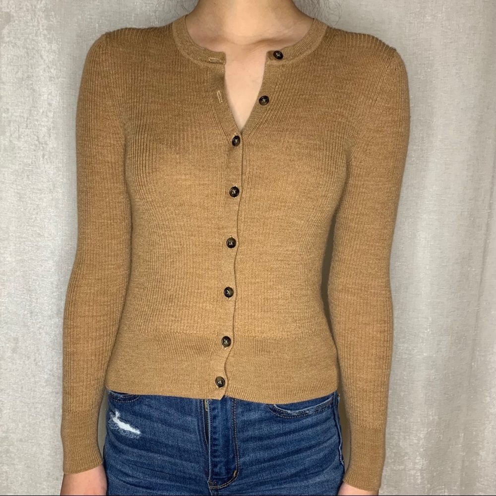Banana Republic Brown Cardigan Petite XXS